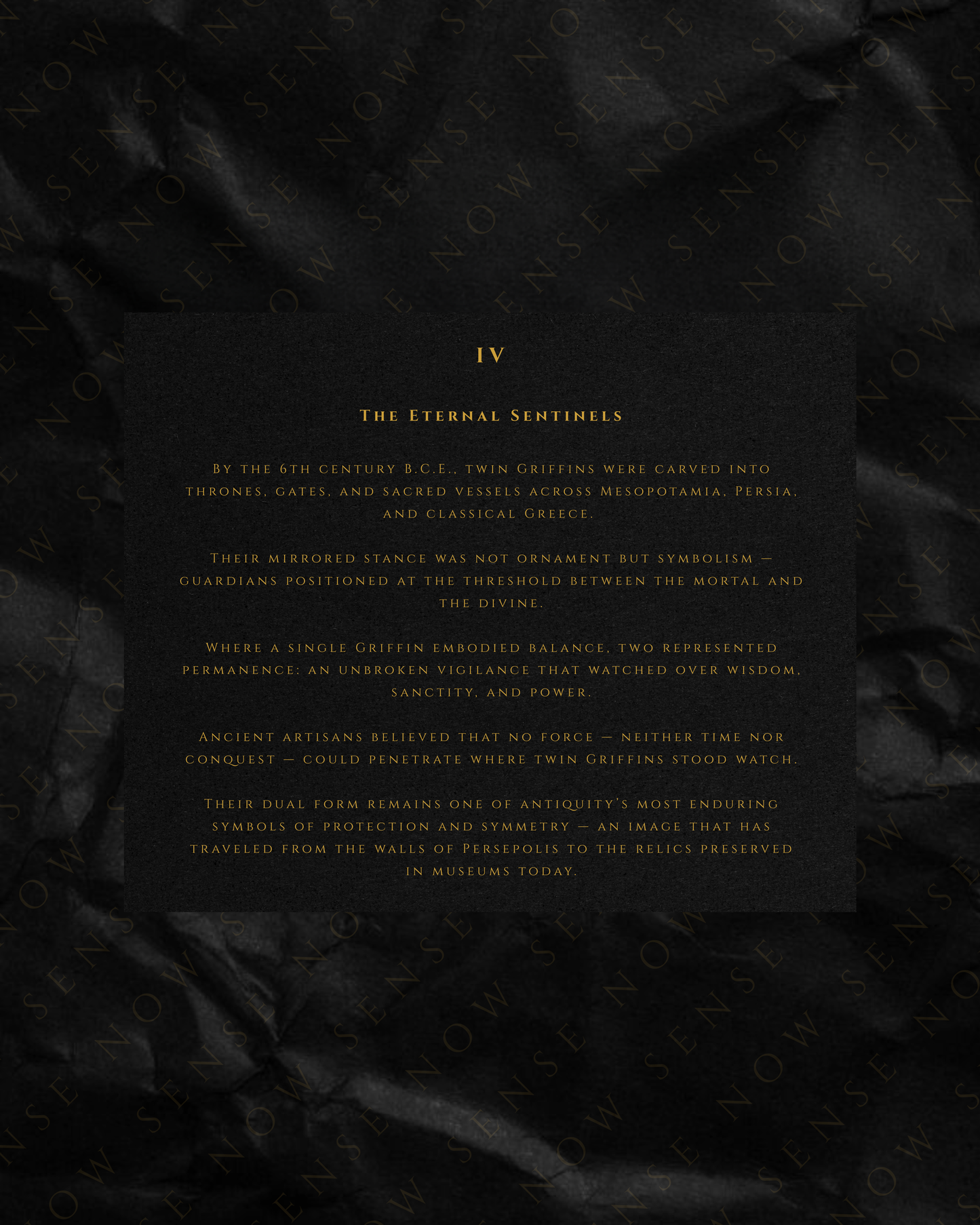 IV - The Eternal Sentinels